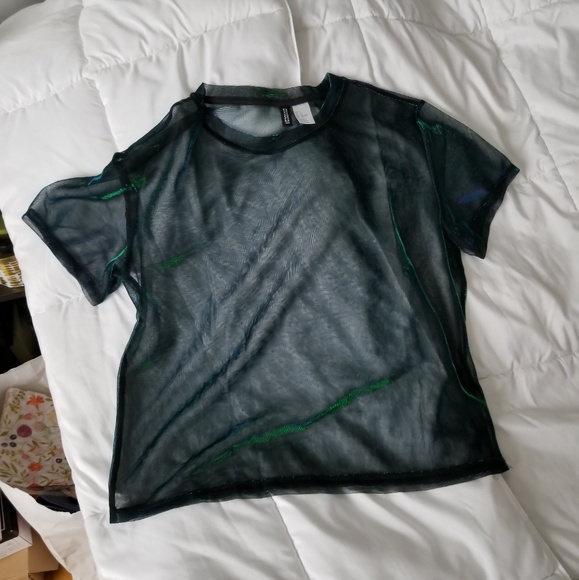 H&M Tops - CLOSET CLEANOUT!H&M Neochrome Mesh Tee size S